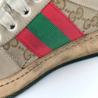 Gucci GG Monogram Calfskin Web Womens Screener Sneakers 35 New Sand Dusty Milk Pink 20 of 22
