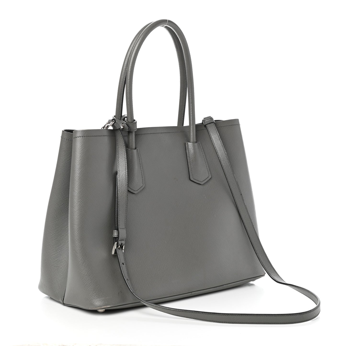 Saffiano Cuir Medium Double Bag Marmo