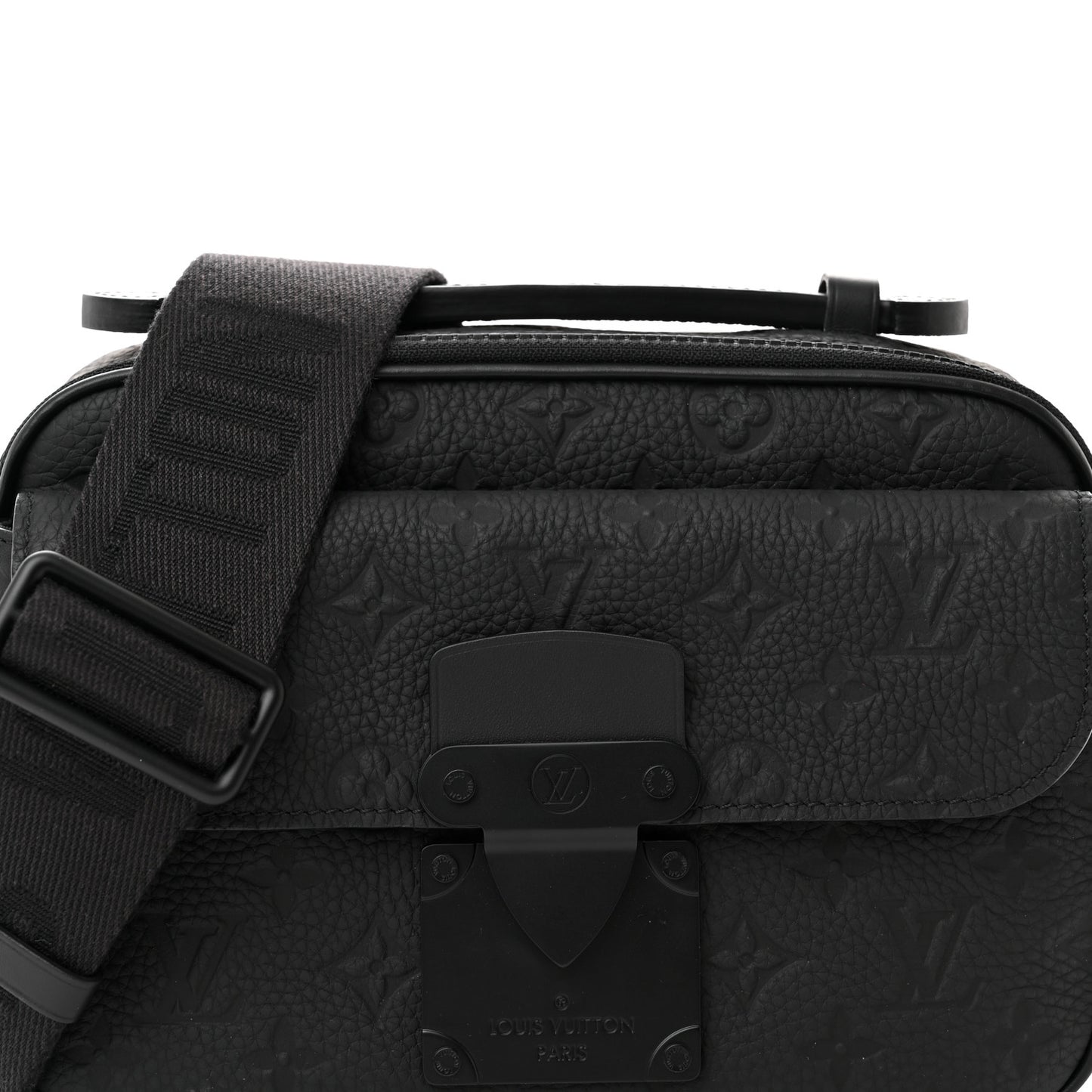 Taurillon Monogram S Lock Messenger Black