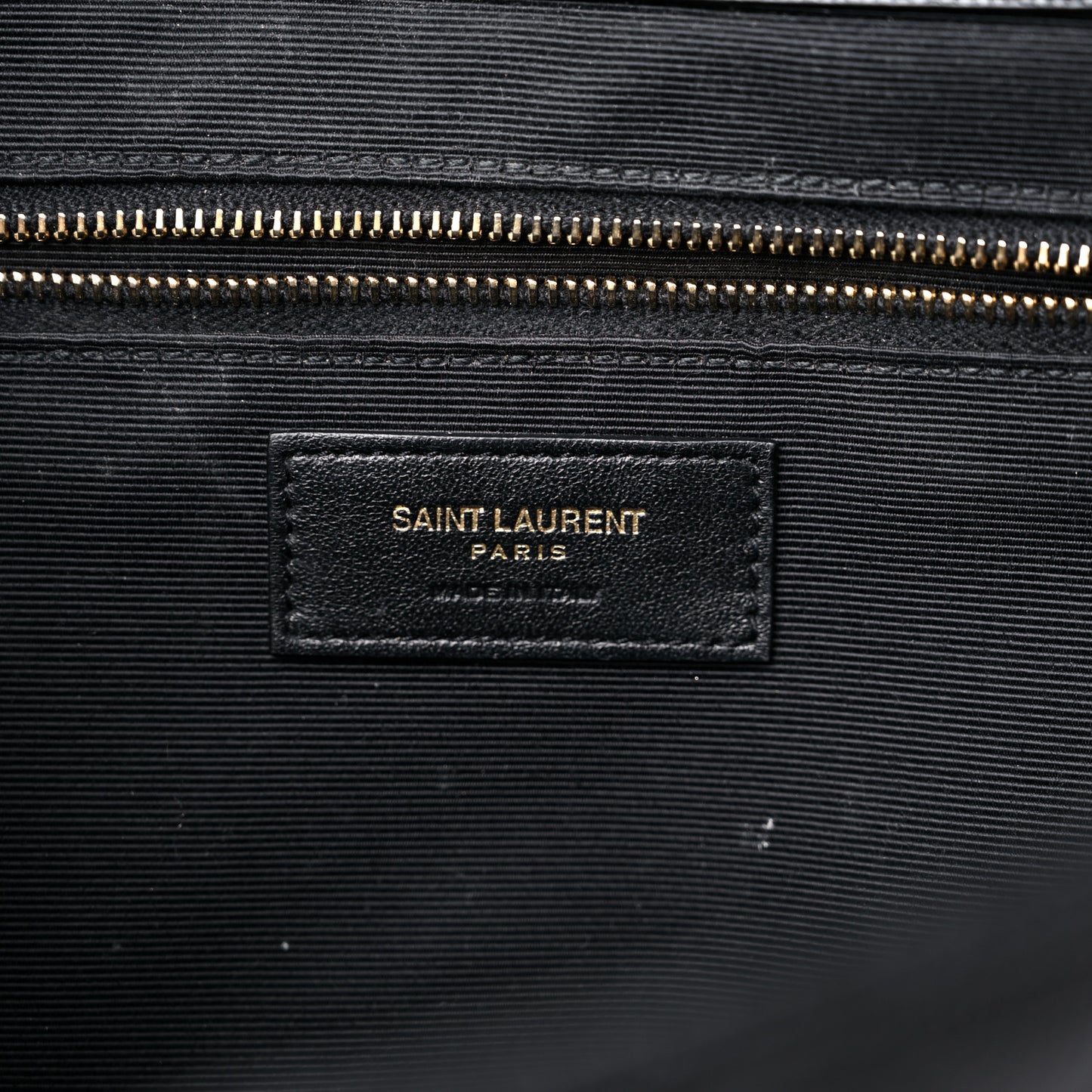 Grain De Poudre Textured Mixed Matelasse Large Triquilt Monogram Satchel Black