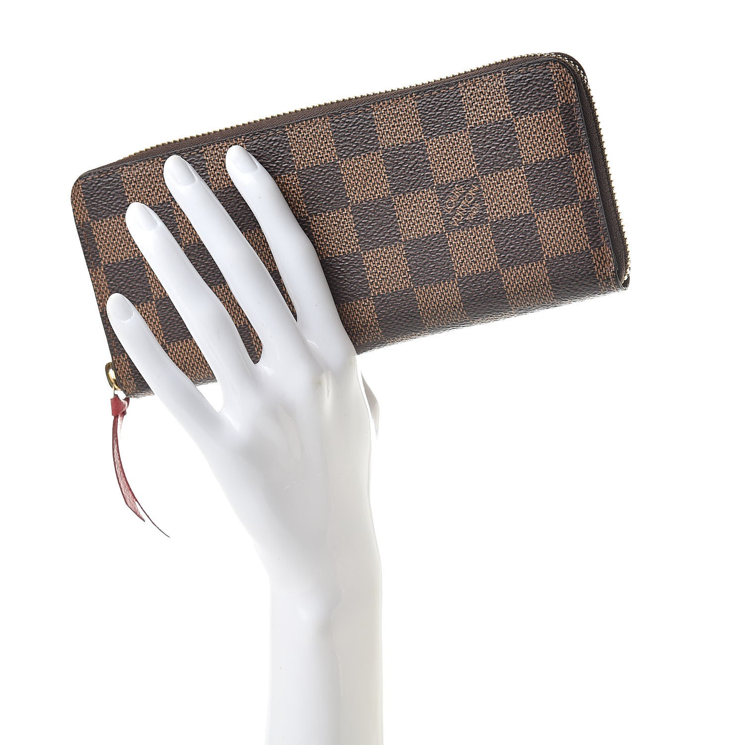 Louis Vuitton Damier Ebene Clemence Wallet Cherry 2 of 10