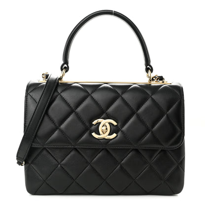 Chanel Lambskin Quilted Small Trendy CC Dual Handle Flap Bag Black 1 of 10