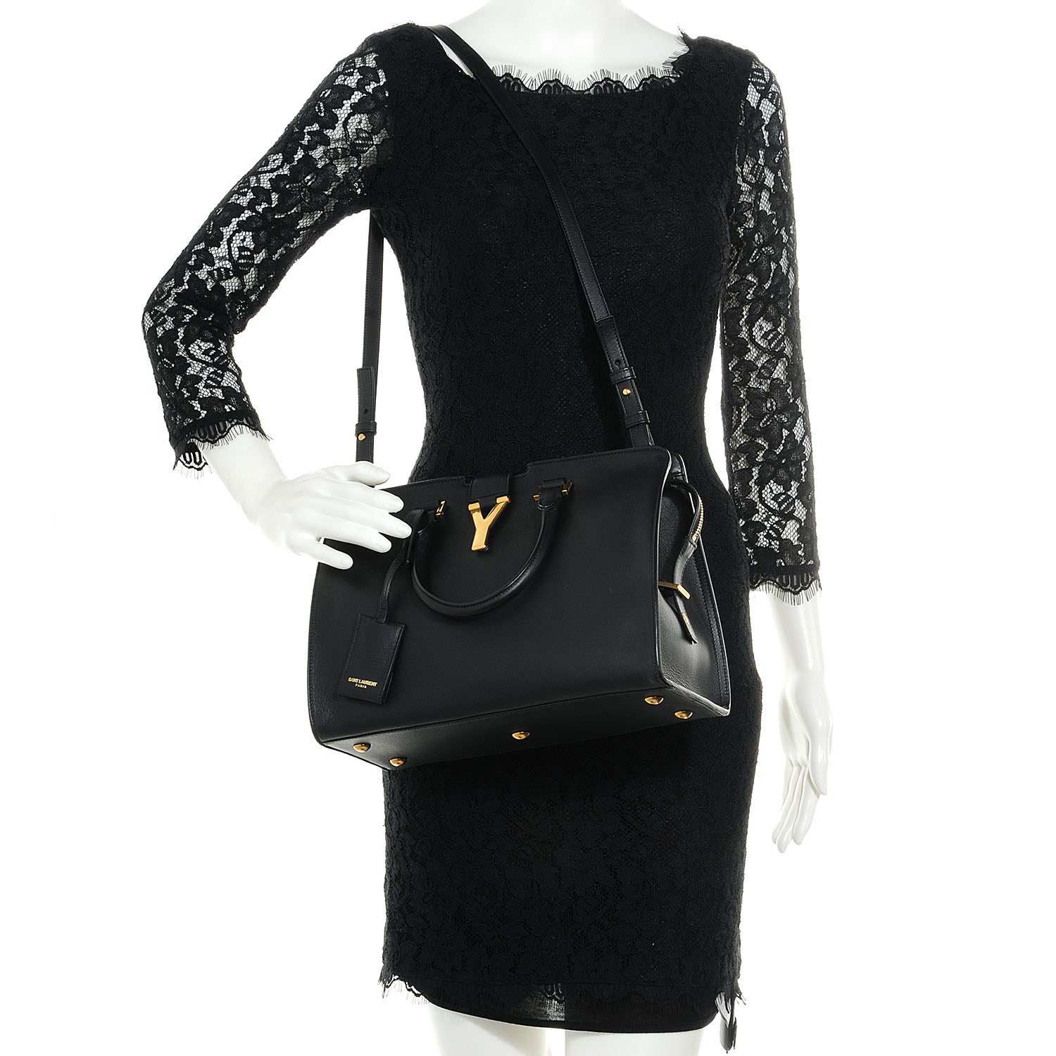 Saint Laurent Calfskin Small Classic Y Cabas Black 2 of 9