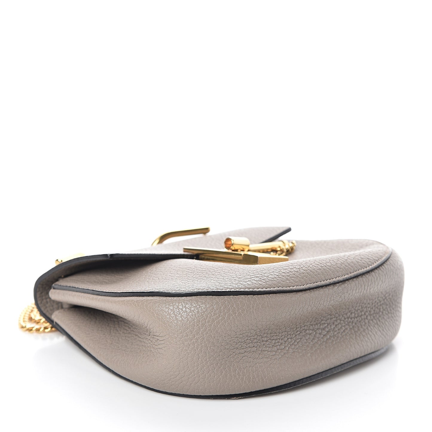 Grained Lambskin Mini Drew Shoulder Bag Motty Grey
