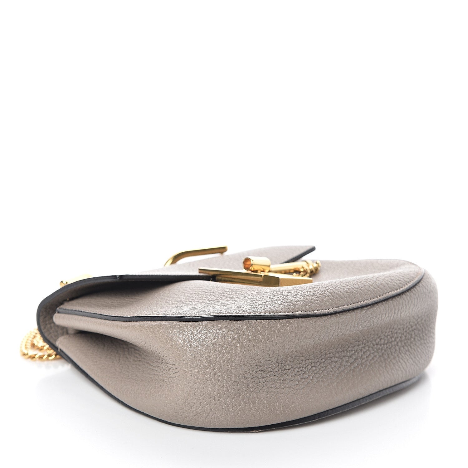 Chloe Grained Lambskin Mini Drew Shoulder Bag Motty Grey 2 of 5