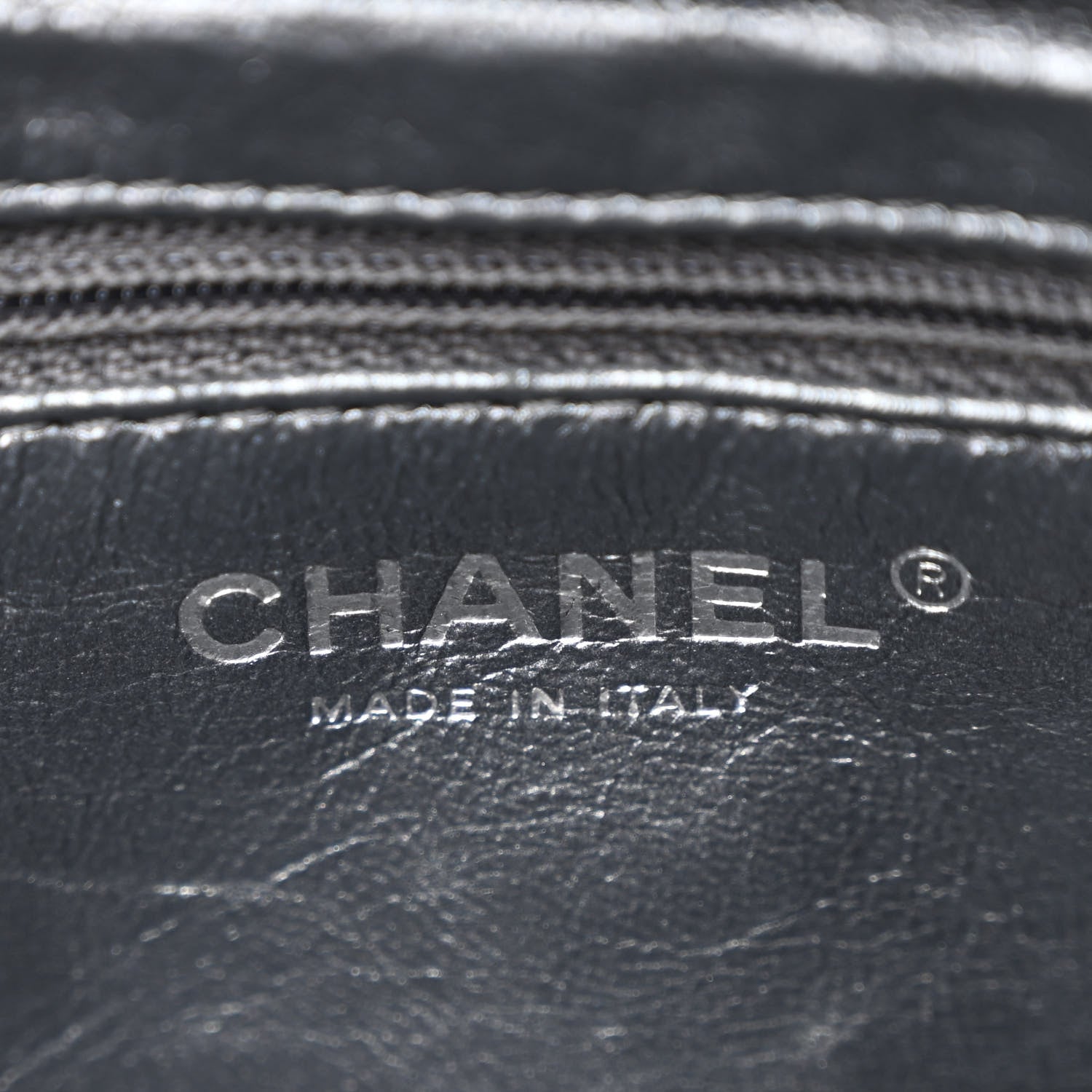 Chanel Metallic Aged Calfskin Quilted Medium Reissue Camera Case Dark Silver 6 of 10