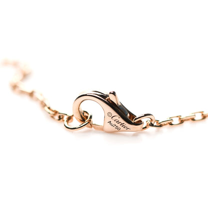 Cartier 18K Pink Gold Diamond Interlocking LOVE Paved Necklace 5 of 5