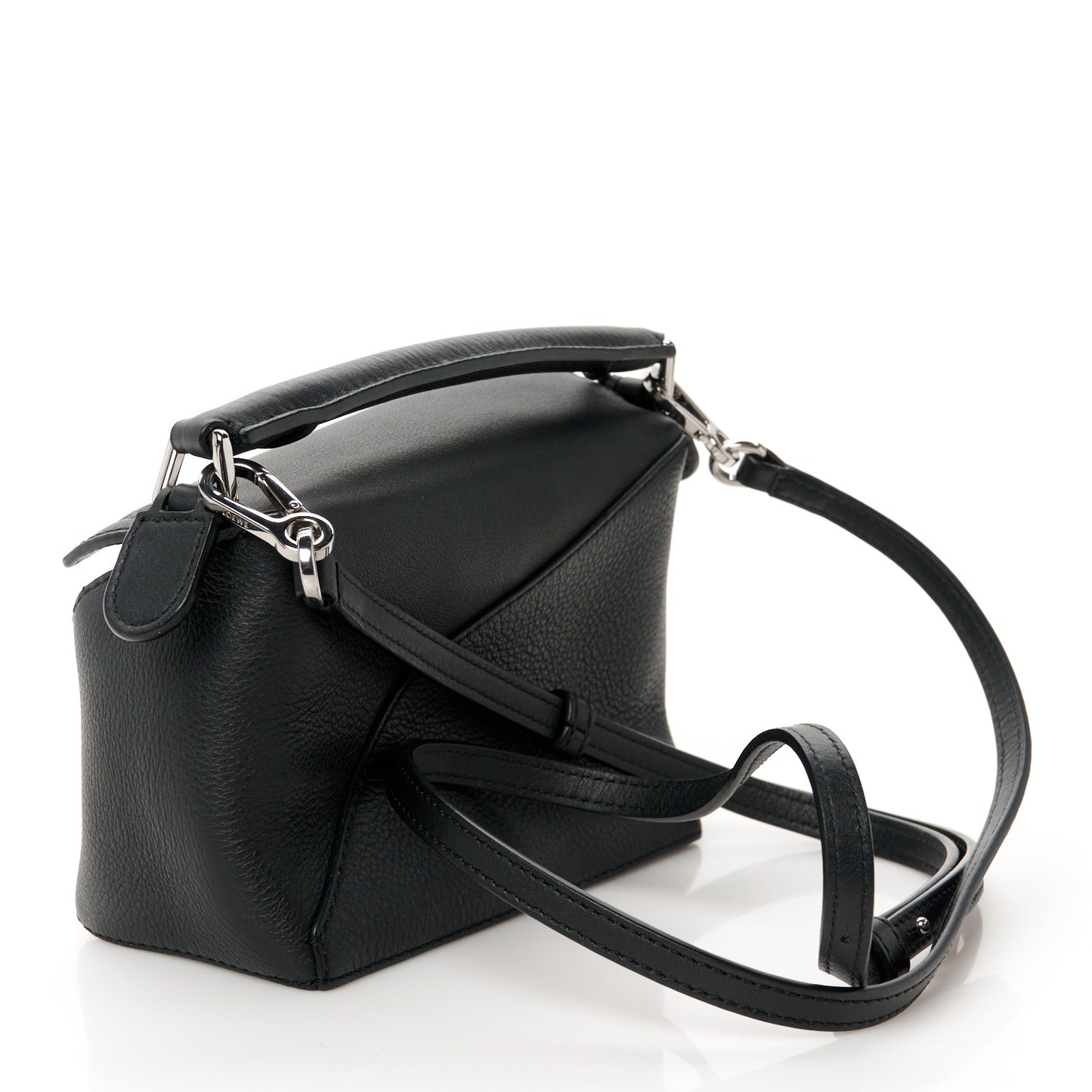Calfskin Mini Puzzle Edge Bag Black