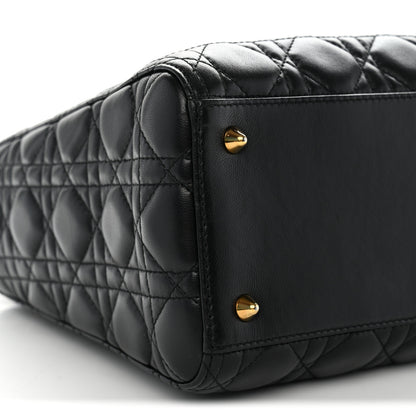 Christian Dior Lambskin Cannage Medium Lady Dior Black 8 of 9