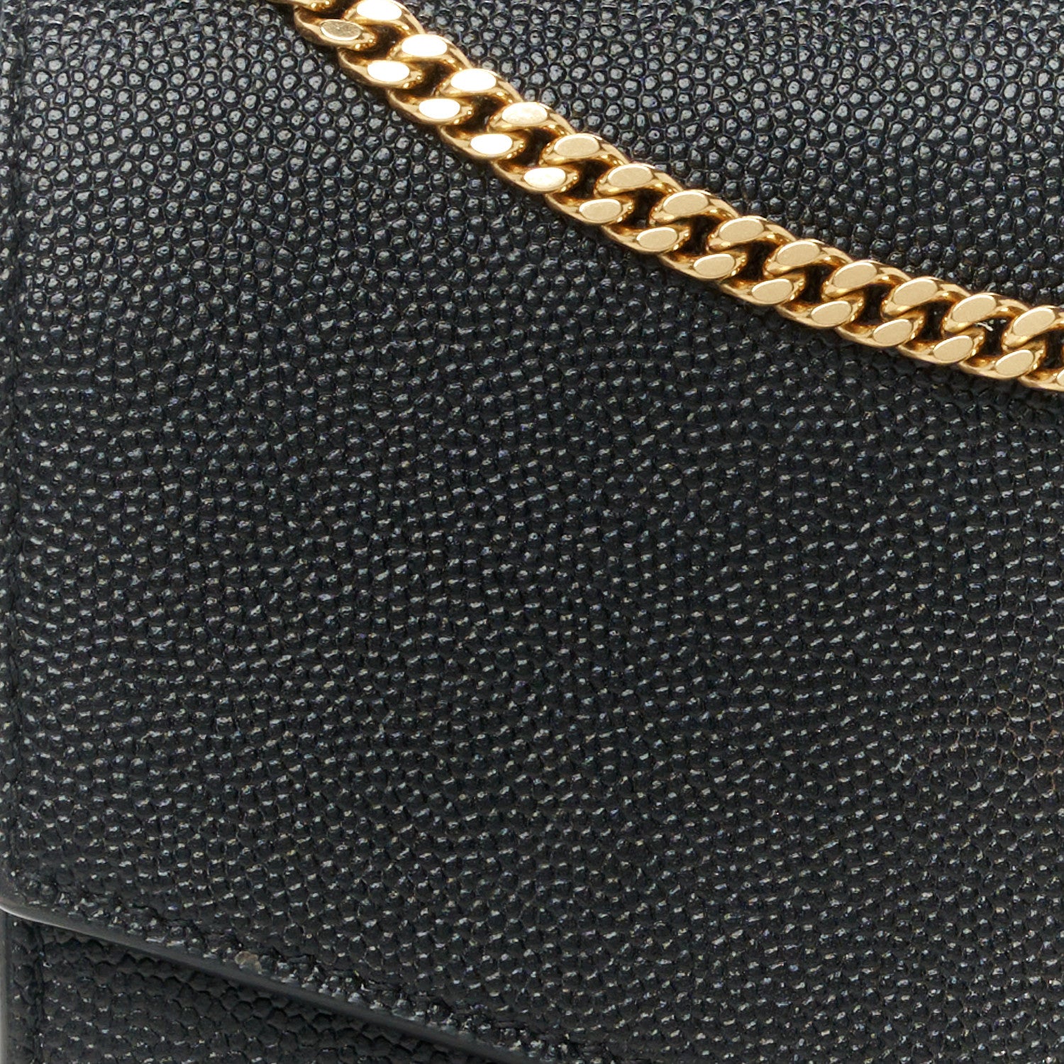 Saint Laurent Grain De Poudre Uptown Chain Wallet Black 8 of 11