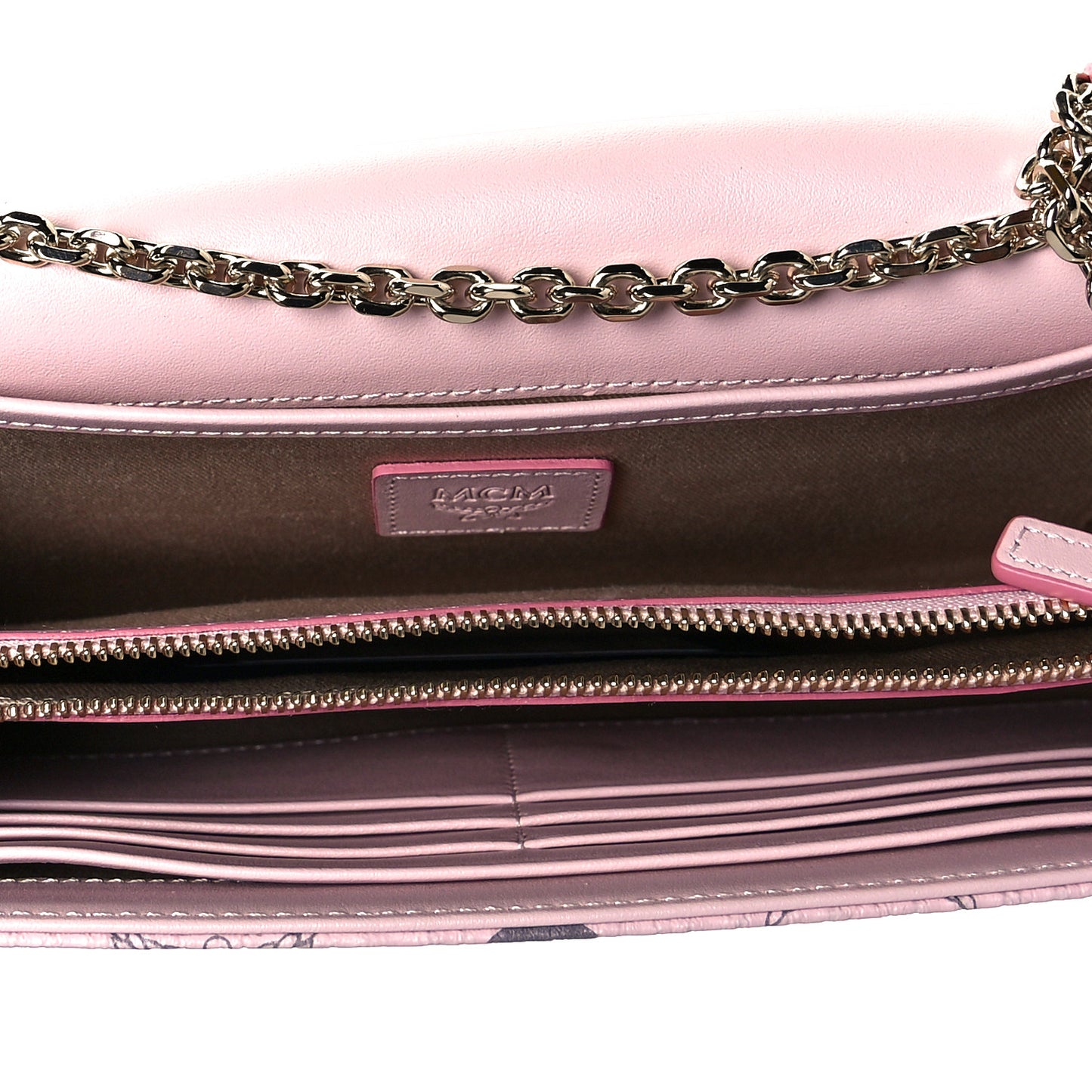 Visetos Medium Patricia Wallet On Chain Soft Pink