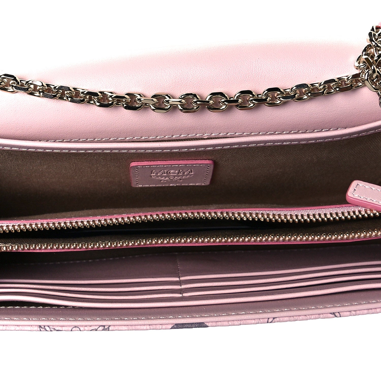 MCM Visetos Medium Patricia Wallet On Chain Soft Pink 4 of 6