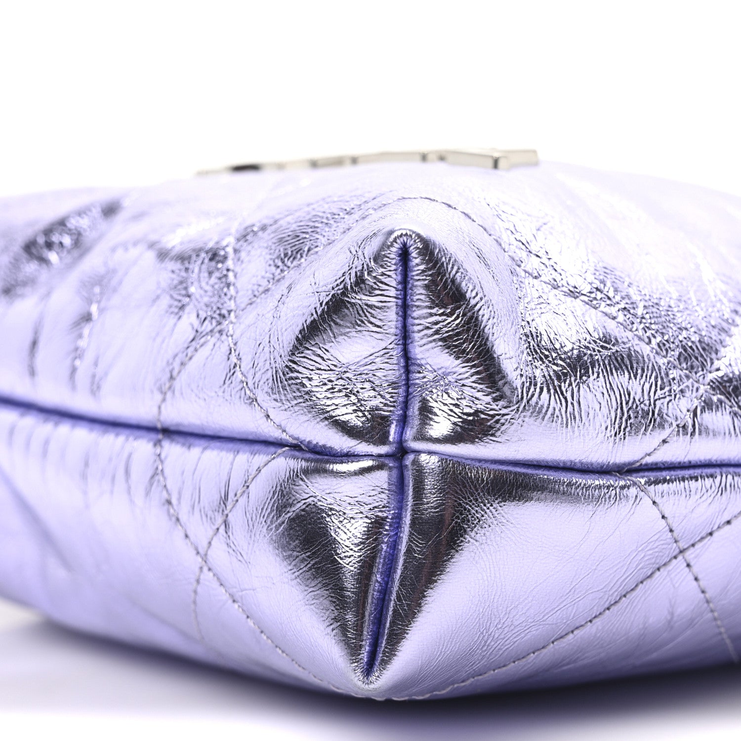 Chanel Metallic Calfskin Quilted Mini Chanel 22 Lilac 10 of 11