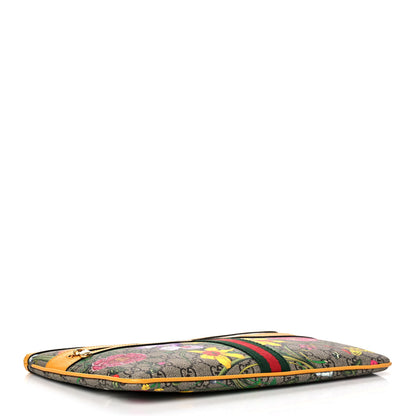Gucci GG Supreme Monogram Flora Large Ophidia Pouch Clutch Beige Multicolor Crop 4 of 10