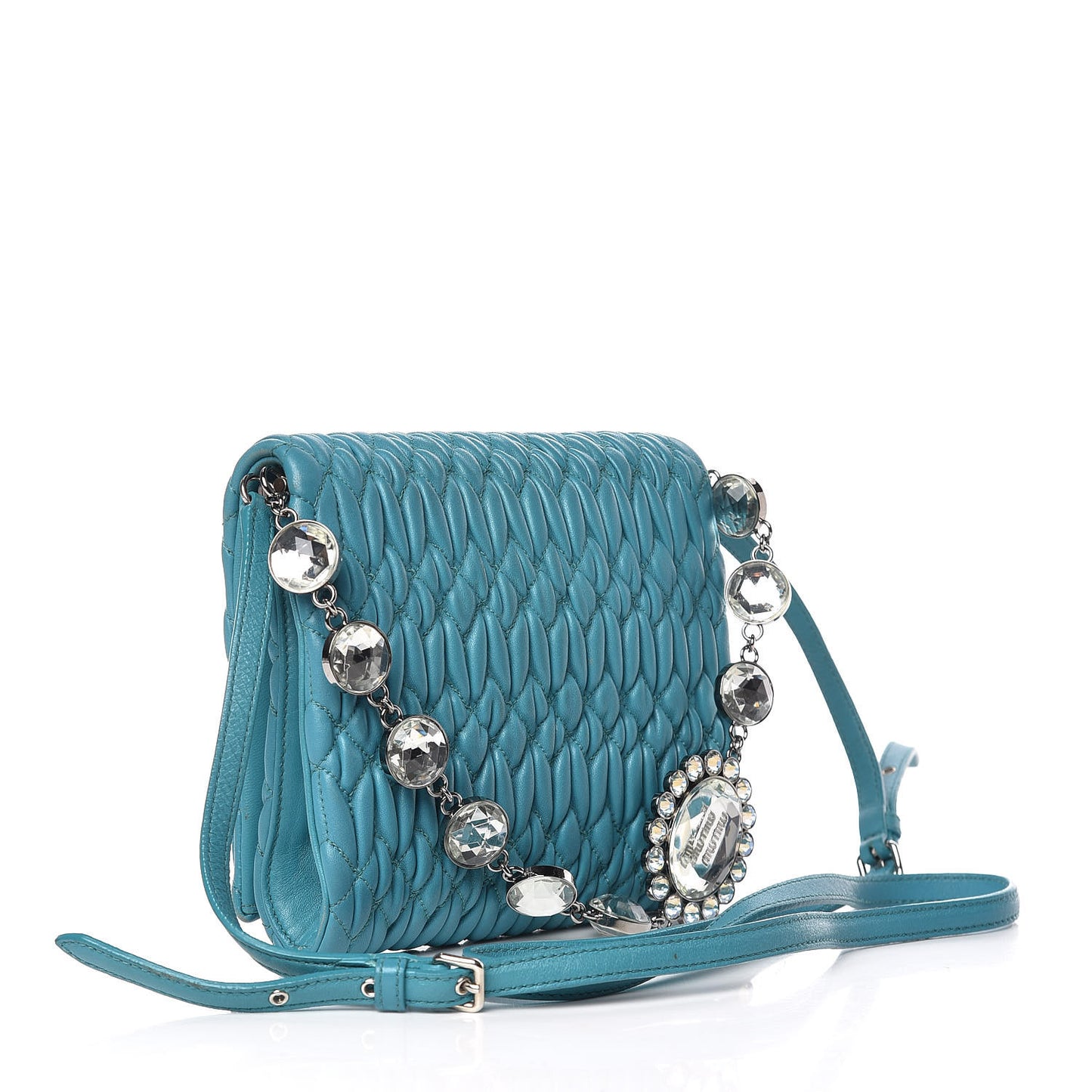 Nappa Matelasse Crystal Chain Crossbody Giada