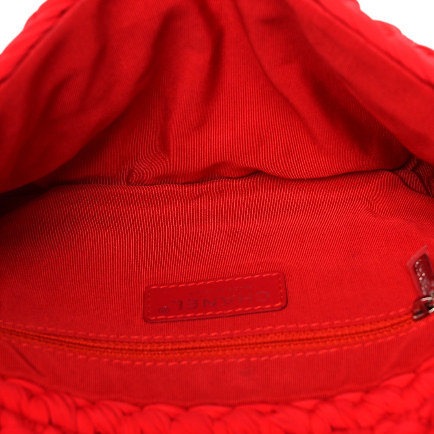 Chanel Woven Fabric Single Flap Red 4 of 9