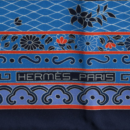 Hermes Silk Collections Imperiales Scarf 90 Navy Red Royal Bleu 3 of 8