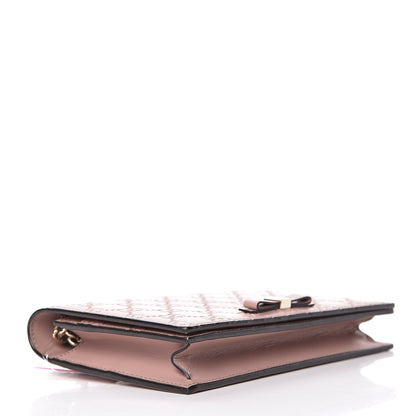 Gucci Guccissima Signature Bowy Chain Wallet Dark Cipria 4 of 6
