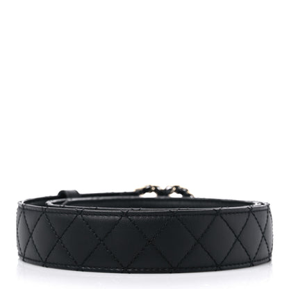 Chanel Lambskin Quilted CC Chain Belt 85 34 Black 2 of 5