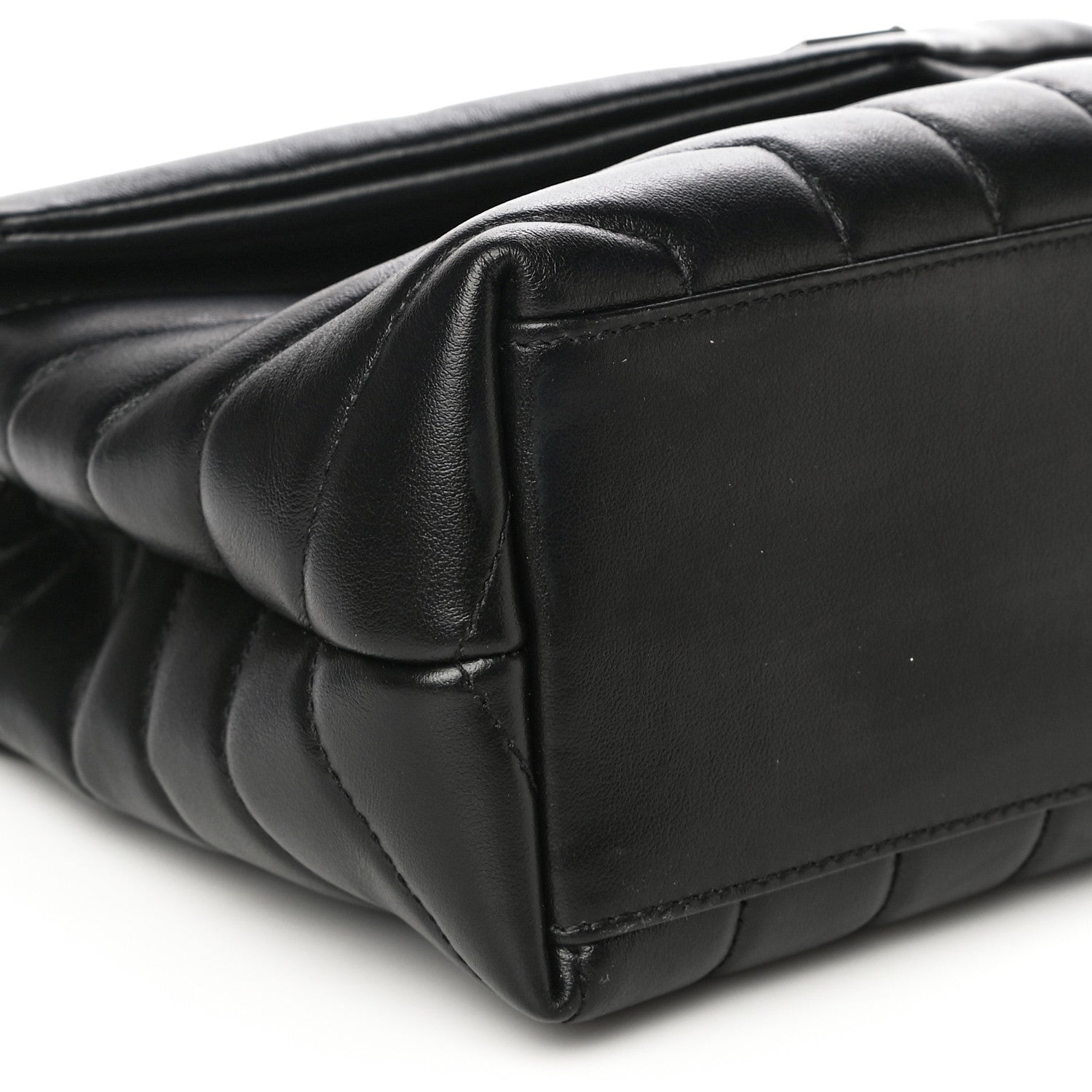 Saint Laurent Calfskin Y Quilted Monogram Small Loulou Chain Satchel Black 10 of 13
