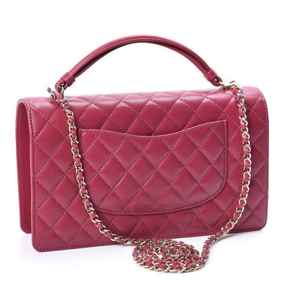 Chanel Lambskin Quilted Small Citizen Chic Flap Dark Pink 2 of 10