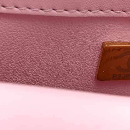 Chanel Lambskin Resin Quilted Top Handle Mini Flap Pink 7 of 10