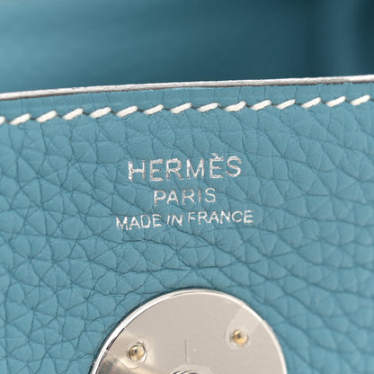 Hermes Taurillon Clemence Lindy 26 New Bleu Jean 6 of 11