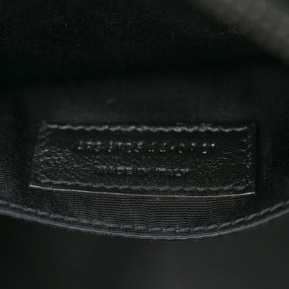 Saint Laurent Calfskin Matelasse Monogram Monochrome Lou Camera Bag Black 7 of 10