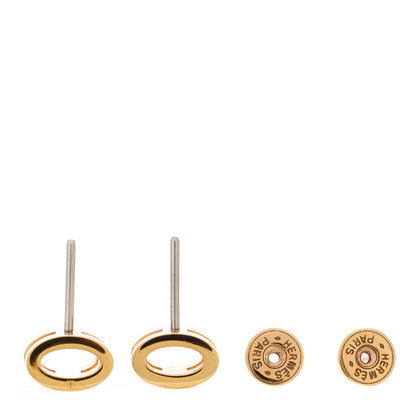 Hermes Gold Lacquered Mini Pop H Earrings Rose Extreme 3 of 5