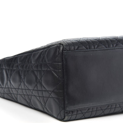 Christian Dior Lambskin Cannage Medium Lady Dior Black 8 of 13