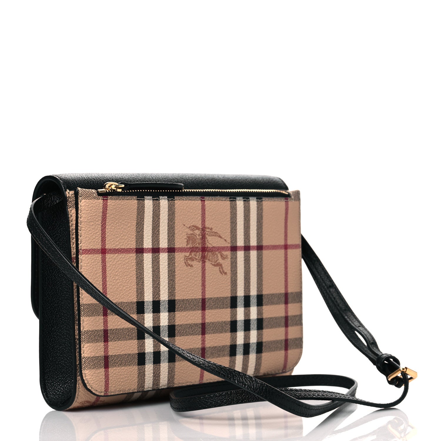 Burberry Haymarket Check Small Loxley Crossbody Black 3 of 10