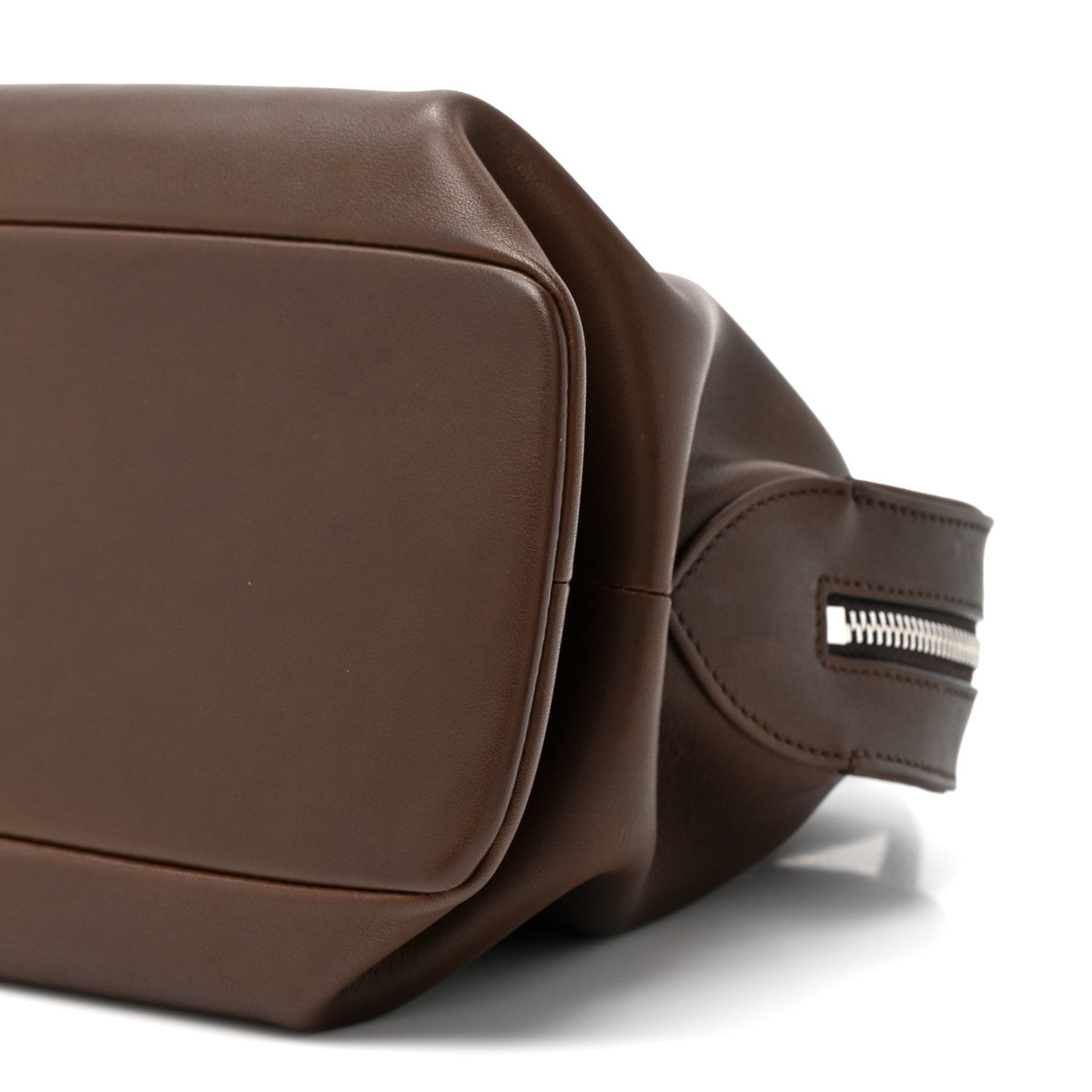 The Row Polished Saddle Calfskin Agnes Bag Deep Brown 8 of 9