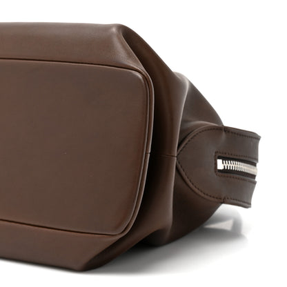 The Row Polished Saddle Calfskin Agnes Bag Deep Brown 8 of 9