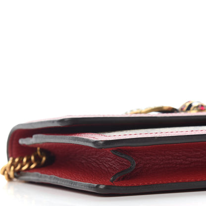 Gucci GG Supreme Monogram Web Queen Margaret Chain Wallet Red 7 of 10