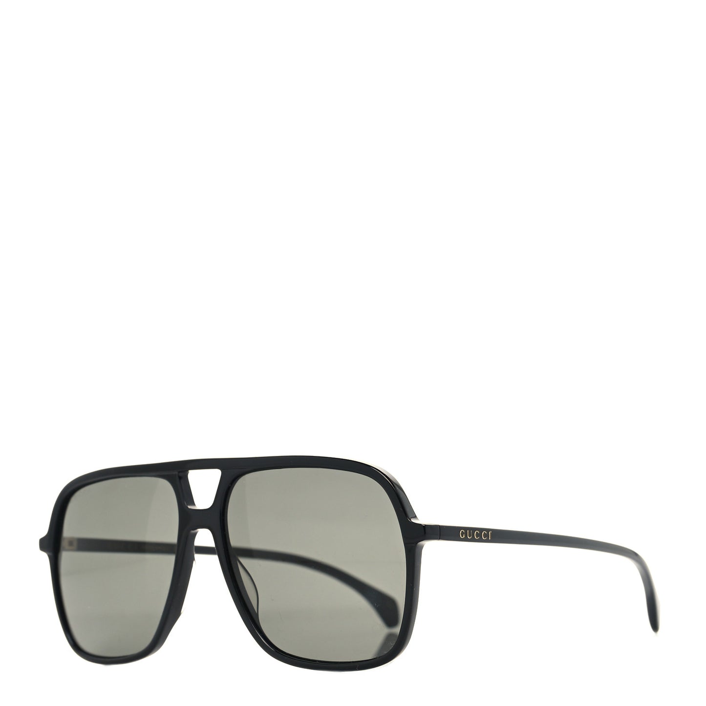 Acetate Brow Bar Aviator Sunglasses GG0545S Black