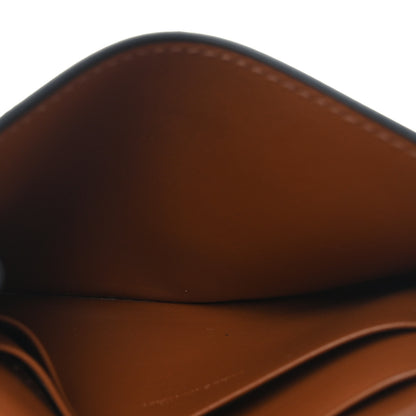 Celine Triomphe Canvas Calfskin Flap Card Holder Tan 5 of 7