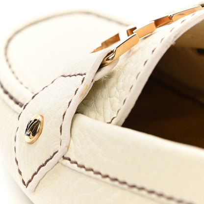 Louis Vuitton Calfskin Mens Monte Carlo Car Shoe Moccasin Loafers 36.5 White 10 of 10