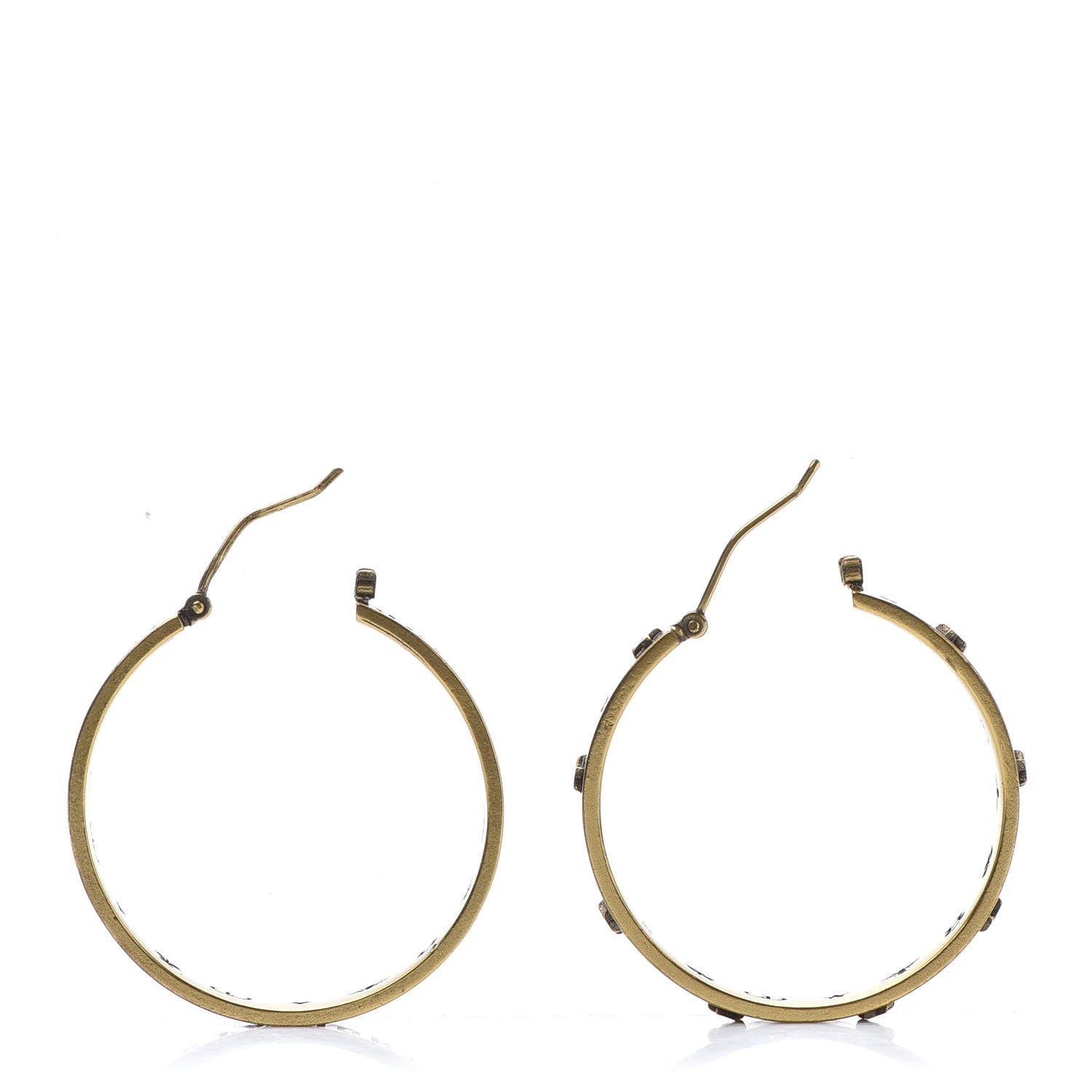 Christian Dior Metal J'adior Medium Hoop Earrings Antique Gold 5 of 8
