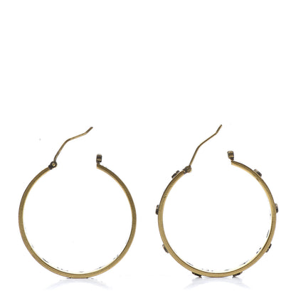 Christian Dior Metal J'adior Medium Hoop Earrings Antique Gold 5 of 8