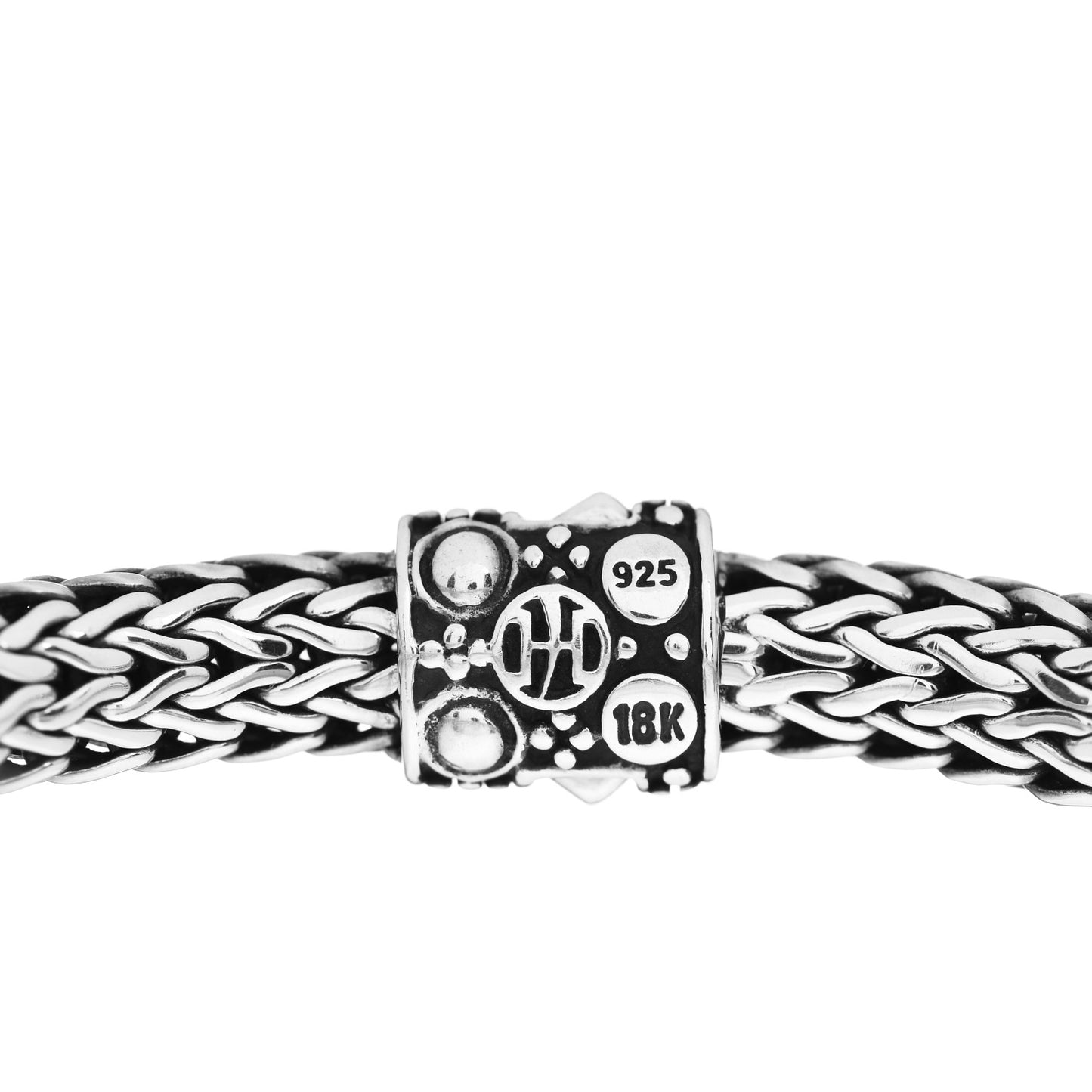 Sterling Silver 18K Yellow Gold 6.5mm Jaisalmer Classic Chain Dot Bracelet