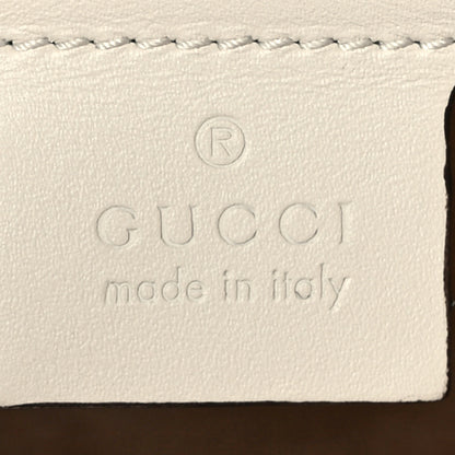 Gucci Calfskin Web Medium Sylvie Top Handle Bag White 6 of 10