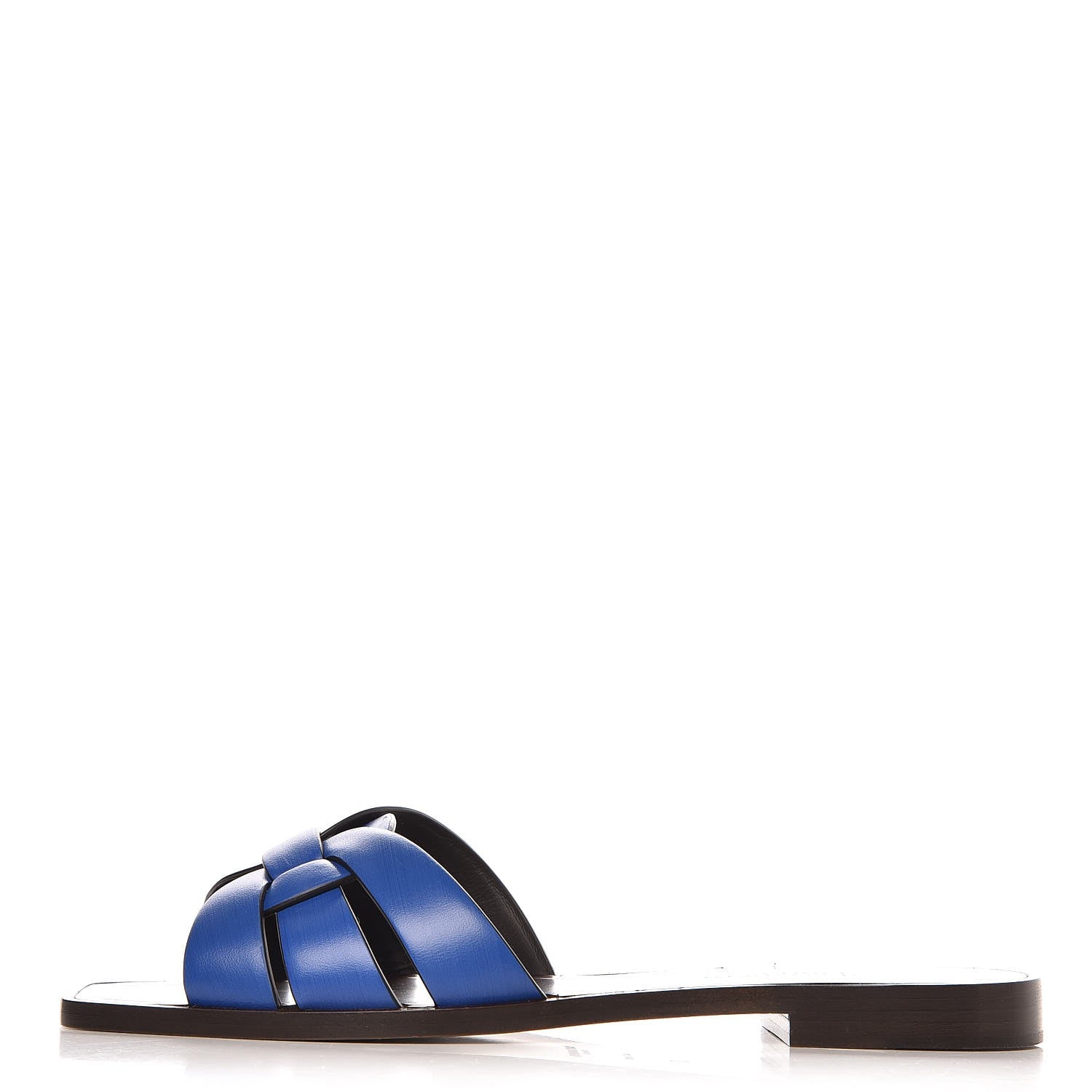 Saint Laurent Calfskin Nu Pied 05 Slide Sandal 37 Blue Majorelle 1 of 9