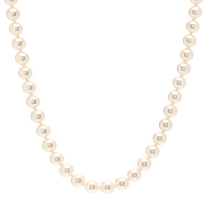 Mikimoto 18K Yellow Gold Akoya Pearl 7-7.5mm Strand Necklace 14" 1 of 5