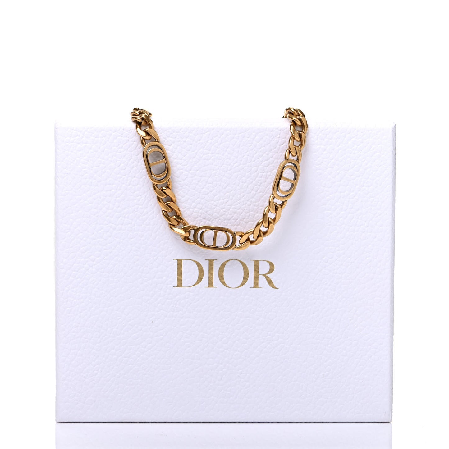Metal CD Choker Necklace Gold