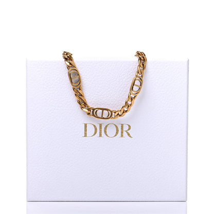 Christian Dior Metal CD Choker Necklace Gold 4 of 4
