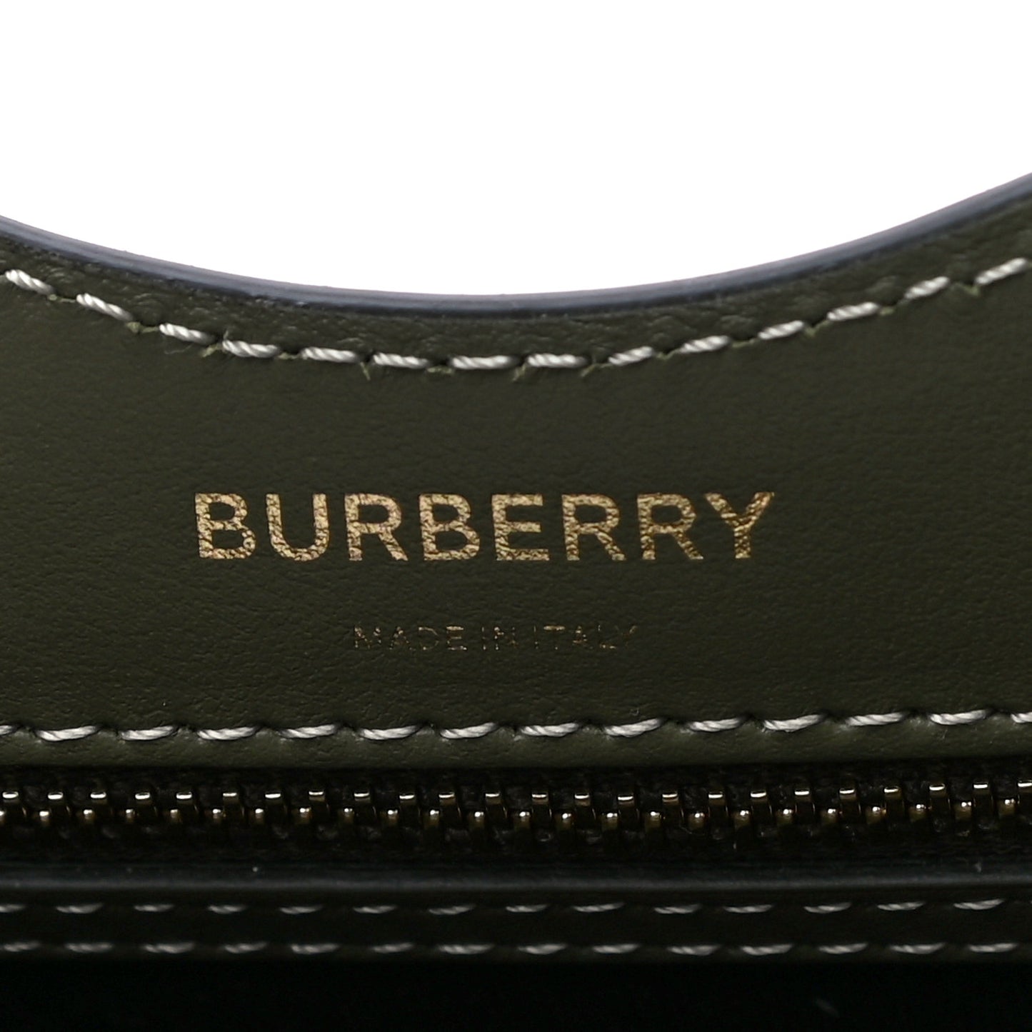 Canvas Calfskin Horseferry Print Mini Pocket Bag Dark Fern Green