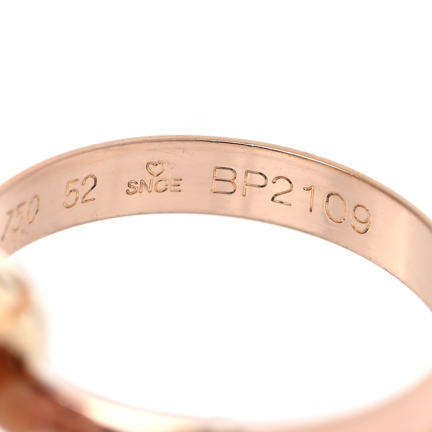 18K Pink Yellow White Gold Classic Les Must De Cartier Trinity Ring 52 6