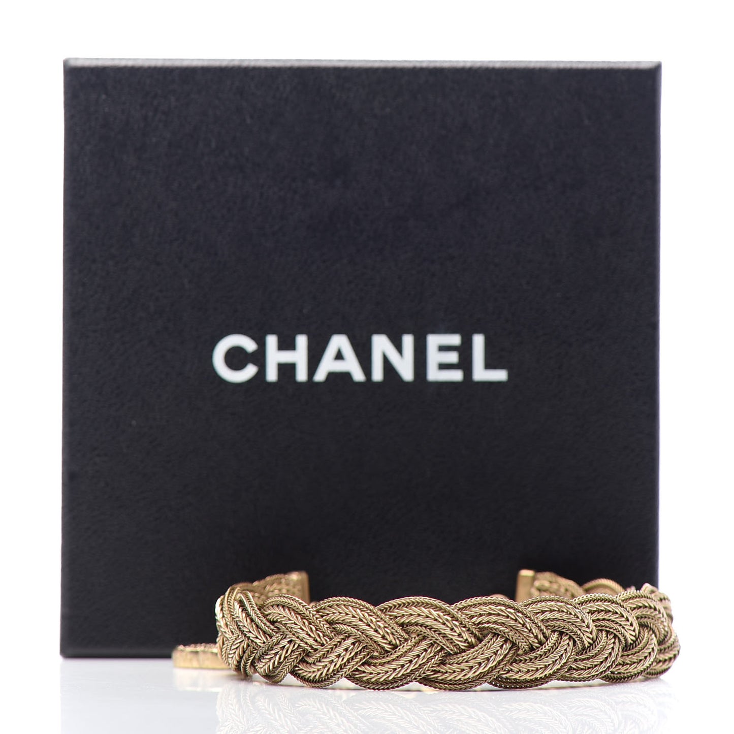 Metal Braided Chain Bracelet Gold