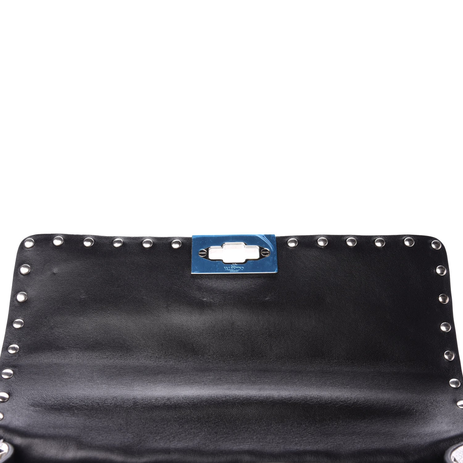Valentino Garavani Metallic Nappa Medium Rockstud Spike Shoulder Bag Silver 7 of 10