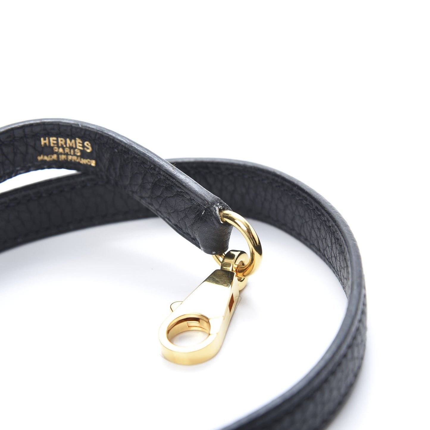 Taurillon Clemence Kelly Shoulder Strap Black